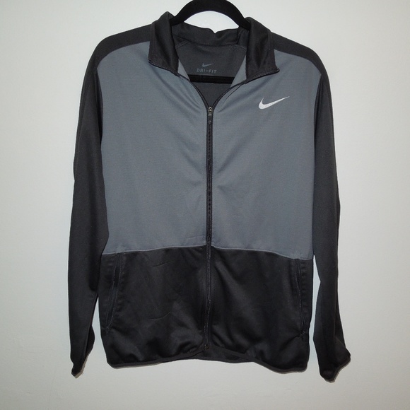 Nike Other - Mens Nike Dri Fit Zipper Training Jacket Grey